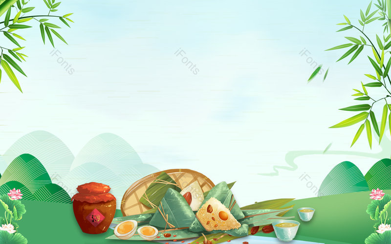 清新手绘中国风格端午节粽子米酒背景,插画/手绘图,插画/手绘图库,插画/手绘图下载,插画/手绘